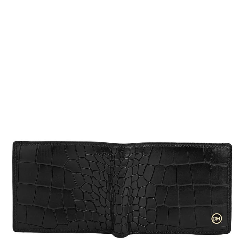 Da Milano black Black Bifold Leather Mens Wallet for Men | Best Price UAE